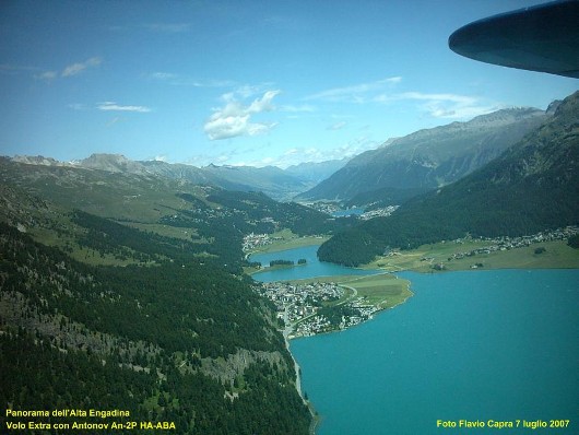 Veduta aerea dell'Alta Engadina - luglio 2007