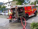 Capogruppo Arno al camion autopompa