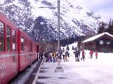 Arrivo treno slitte